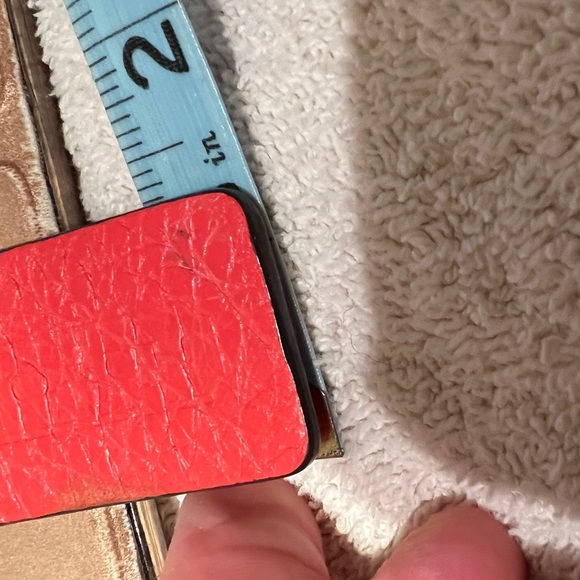 COACH Grained Leather Key Fob Bag Charm Keychain Hang Tag - Picture 8 of 8